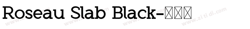 Roseau Slab Black字体转换